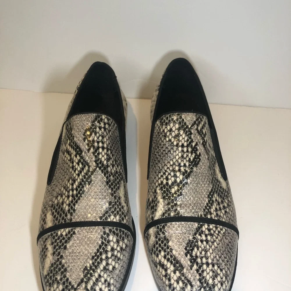 Pour La Victoire Snakeskin Loafers